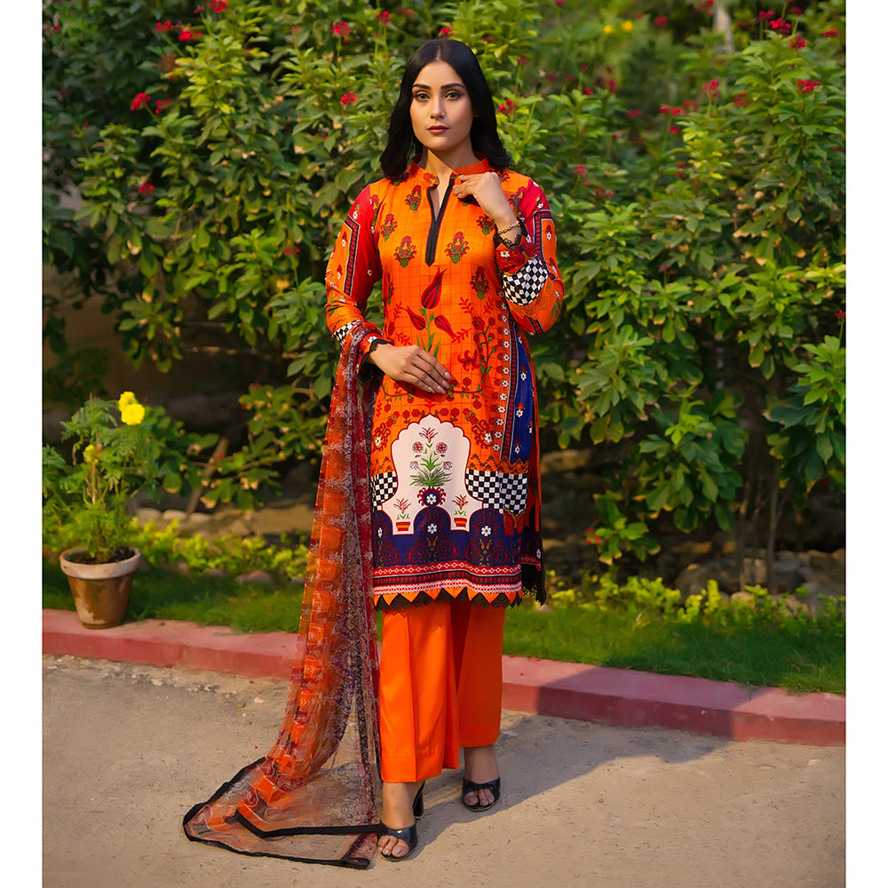 Malai Unstitched 3Pcs Suit V2 - 8, Women, 3Pcs Shalwar Suit, Chase Value, Chase Value