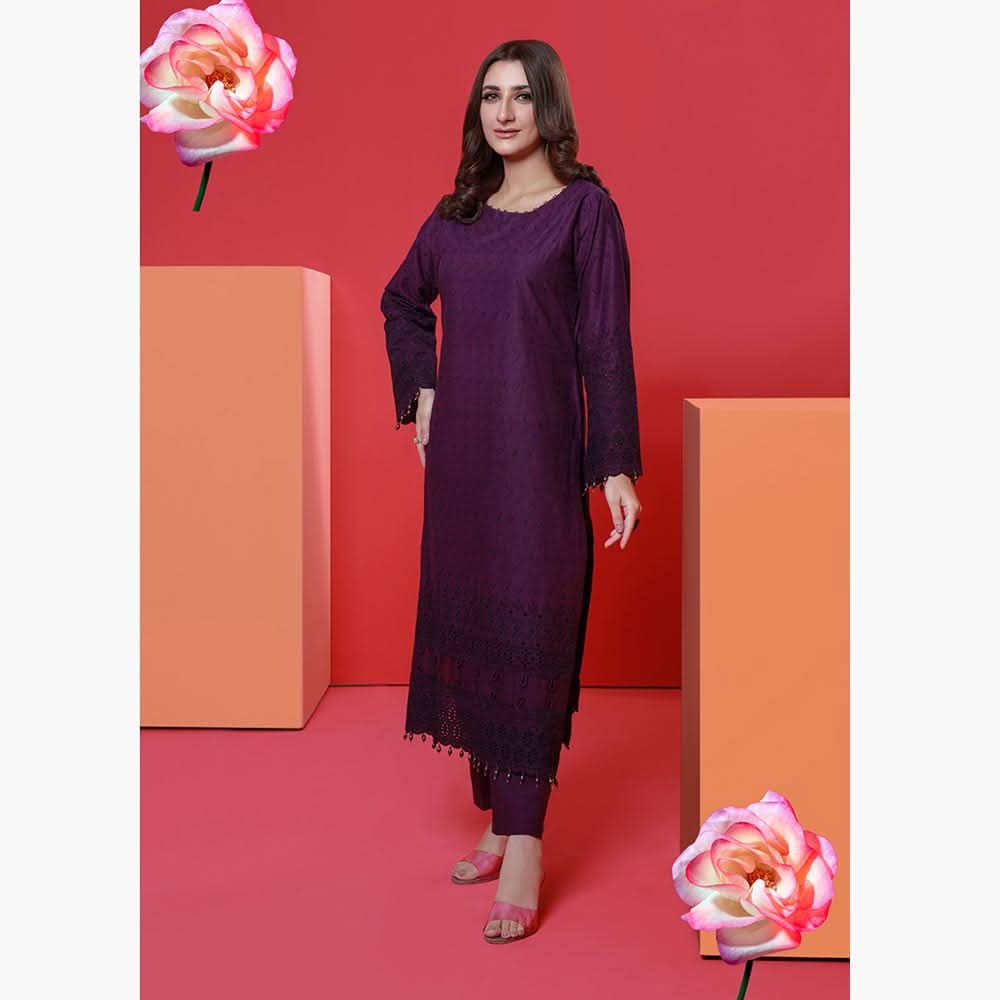 Jaza Schiffli Emroidered Lawn 2Pcs Unstitched Suit - 1, Women, 2Pcs Shalwar Suit, Mi Creation, Chase Value