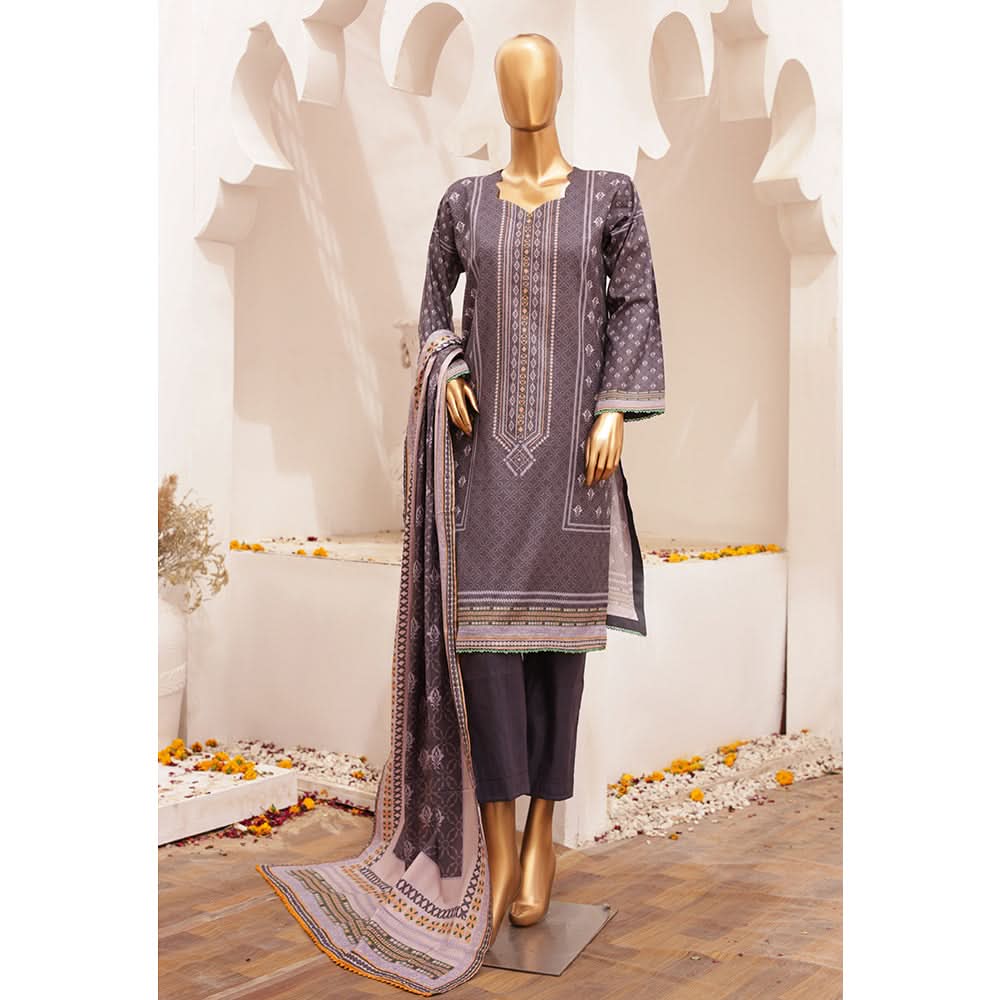 Shibra Printed Lawn Unstitched 3Pcs Suit - 9, Women, 3Pcs Shalwar Suit, Leeds Textile, Chase Value