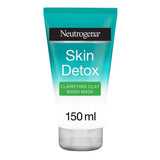 Neutrogena Skin Detox Clarifying Clay Wash Mask, All Skin Types, 150ml, Face Washes, Neutrogena, Chase Value
