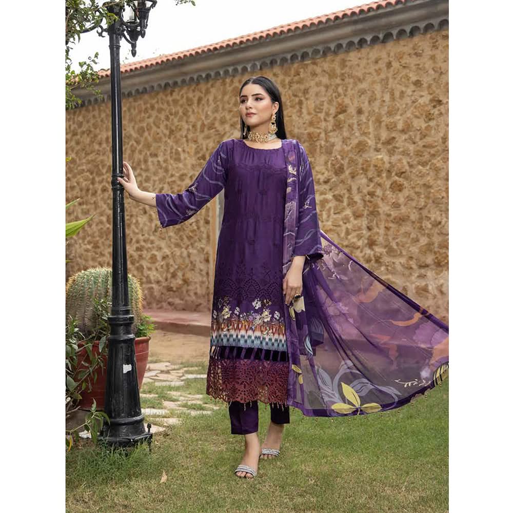 Schick Tulsi Chikankari Embroidered Un-stitched 3pcs Suit - 10, Women, 3Pcs Shalwar Suit, MI Creation, Chase Value