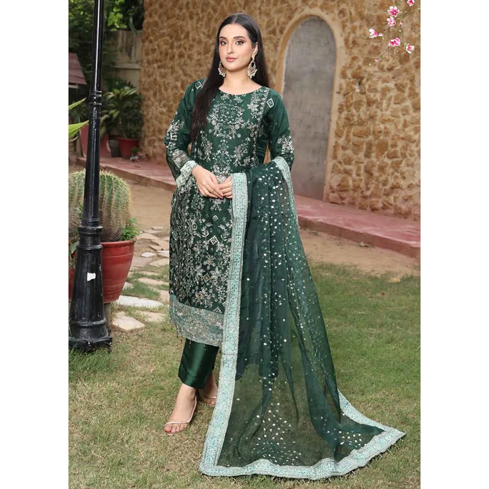 Schick Shehnai Embroidered Unstitched 3pcs Suit - 4, Women, 3Pcs Shalwar Suit, MI Creation, Chase Value