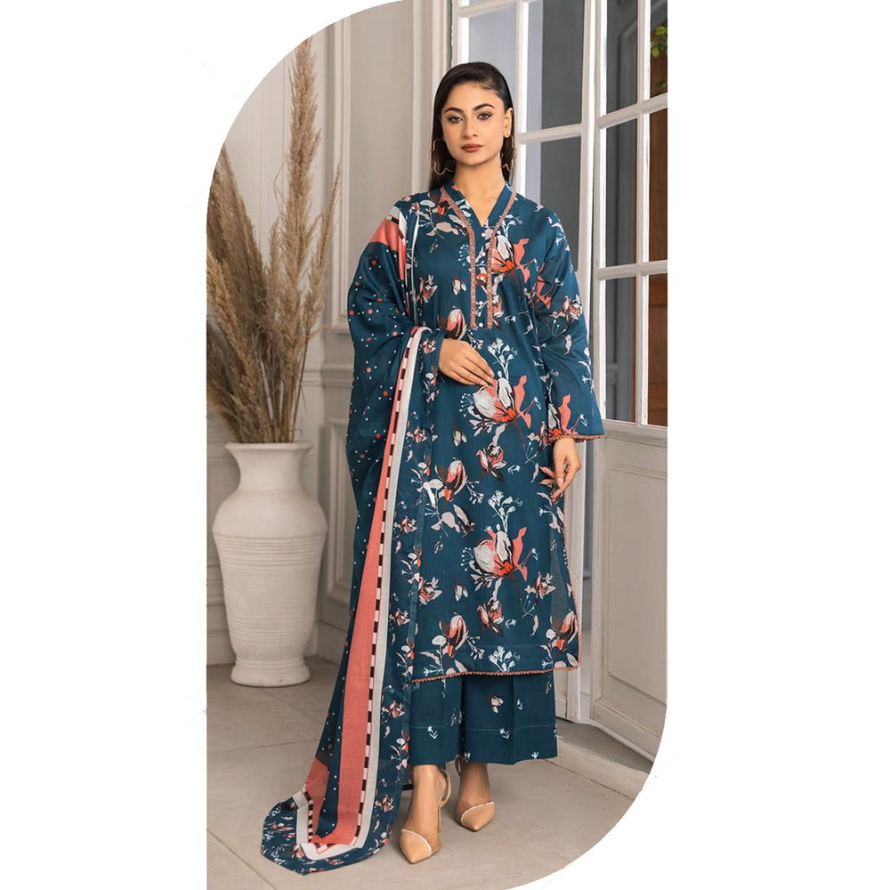 Zohra Classic By Motifz Lawn Digital Printed Unstitched Suit 3-Pcs - 2, Women, 3Pcs Shalwar Suit, Motifz, Chase Value