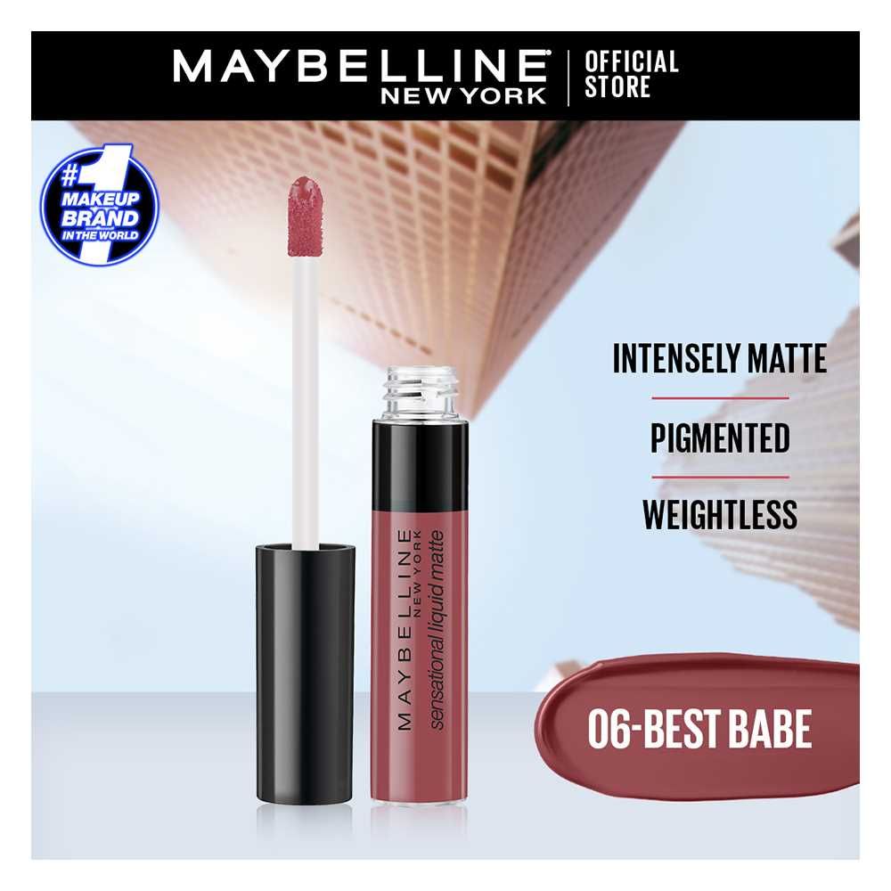 Maybelline New York Color Sensational Liquid Matte Lipstick, 06, Best Babe, Lip Gloss And Balm, Maybelline, Chase Value