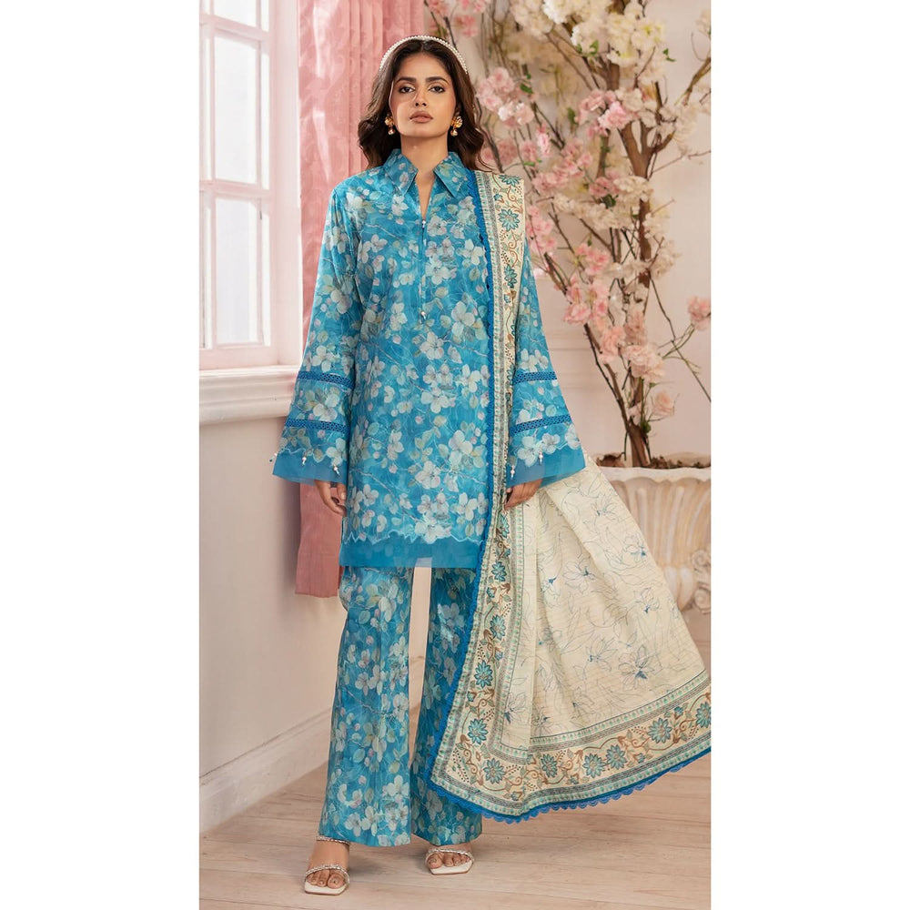 Al Zohaib Colors Digital Printed Unstitched Lawn 3 Pcs Suit - 3, Women, 3Pcs Shalwar Suit, Al-Zohaib Textiles, Chase Value
