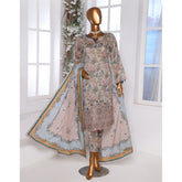 3D Daman kari By MI Creation Printed Lawn With Embroidered Unstitched 3Pcs Suit - 8, Women, 3Pcs Shalwar Suit, MI Creation, Chase Value