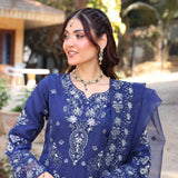 Dil Ruba By Dr. Haris Luxury Organza Embroidered Unstitched 3Pcs Suit - 3, Women, 3Pcs Shalwar Suit, MI Creation, Chase Value