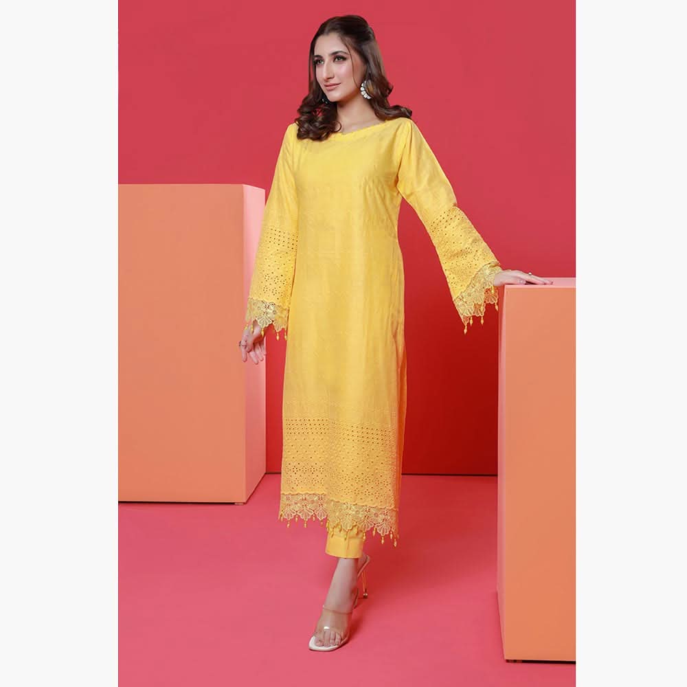 Jaza Schiffli Emroidered Lawn 2Pcs Unstitched Suit - 4, Women, 2Pcs Shalwar Suit, Mi Creation, Chase Value