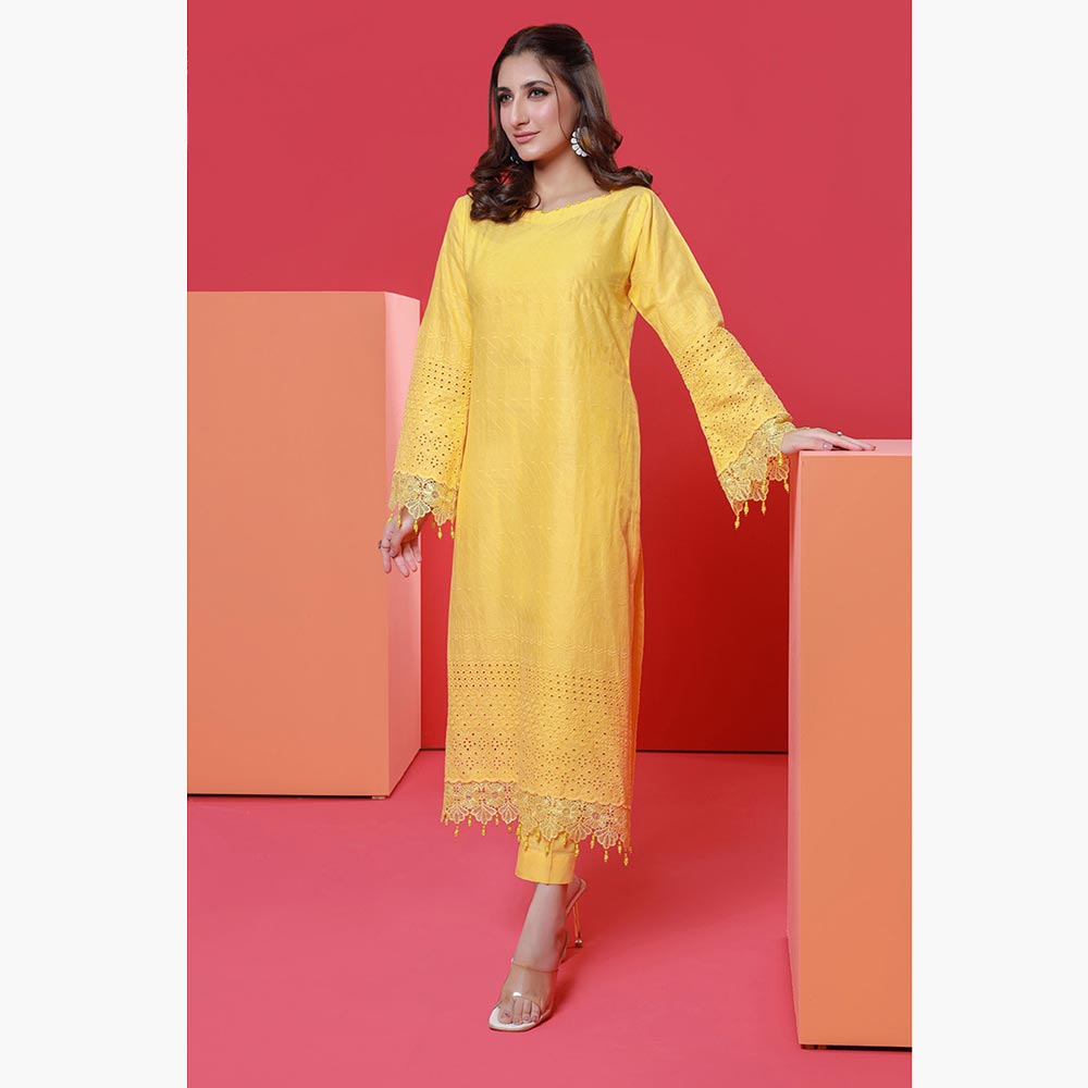 Jaza Schiffli Emroidered Lawn 2Pcs Unstitched Suit - 4, Women, 2Pcs Shalwar Suit, Mi Creation, Chase Value