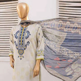 Zoha Lawn Printed Embroidered 3Pcs Suit with Bember Dupatta - 9, Women, 3Pcs Shalwar Suit, Leeds Textile, Chase Value