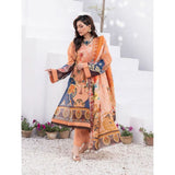 Janan Printed Lawn Embroidered Suit 3Pcs with Cut Work Dupatta - 4, Women, 3Pcs Shalwar Suit, Zesh Textile, Chase Value