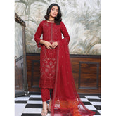Emerald Chiffon By Dr. Haris Hand Embellishment Sami Unstitched 3Pcs Suit - 2, Women, 3Pcs Shalwar Suit, MI Creation, Chase Value