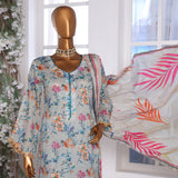3D Daman kari By MI Creation Printed Lawn With Embroidered Unstitched 3Pcs Suit - 5, Women, 3Pcs Shalwar Suit, MI Creation, Chase Value