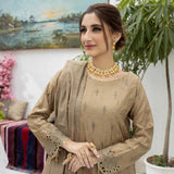 Schick Koel Viscose Schiffli Boring Embroidered Unstitched Suit With Fancy Dupatta - 2, Women, 3Pcs Shalwar Suit, MI Creation, Chase Value