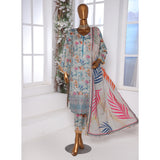 3D Daman kari By MI Creation Printed Lawn With Embroidered Unstitched 3Pcs Suit - 5, Women, 3Pcs Shalwar Suit, MI Creation, Chase Value