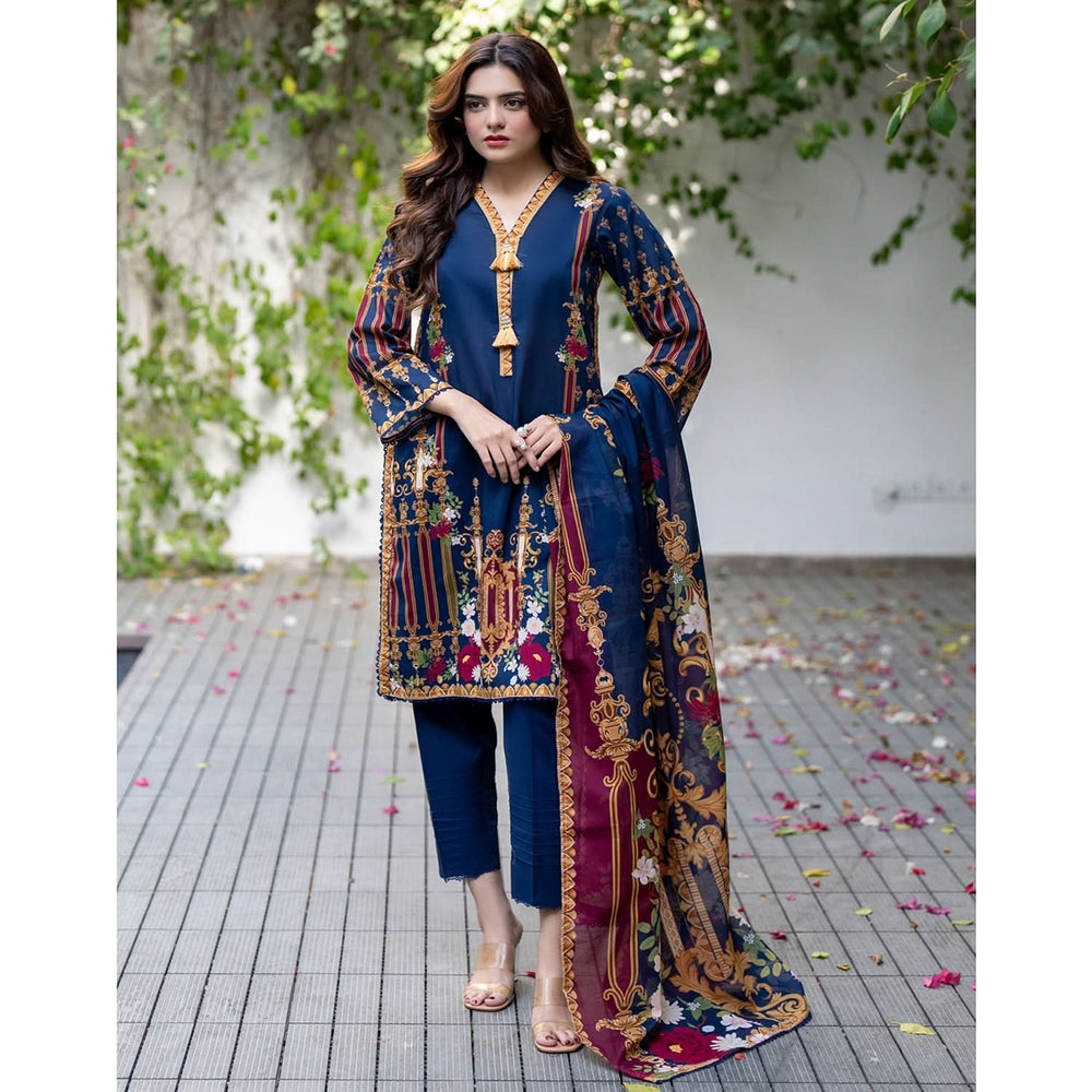 Salina Unstitched Lawn Digital Printed 3 Pcs Suit - 5, Women, 3Pcs Shalwar Suit, Regalia Textiles, Chase Value