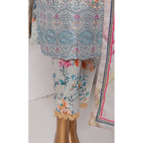 3D Daman kari By MI Creation Printed Lawn With Embroidered Unstitched 3Pcs Suit - 5, Women, 3Pcs Shalwar Suit, MI Creation, Chase Value