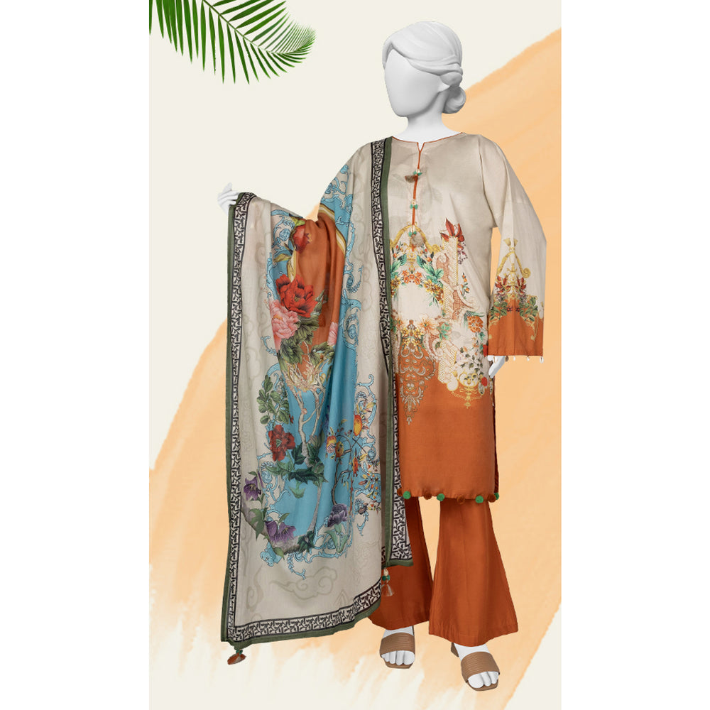 Panjnad Norah Lawn By J. Printed Unstitched 3 Pcs Suit - 241317, Women, 3Pcs Shalwar Suit, Chase Value, Chase Value