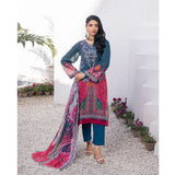 Janan Printed Lawn Embroidered Suit 3Pcs with Cut Work Dupatta - 8, Women, 3Pcs Shalwar Suit, Zesh Textile, Chase Value