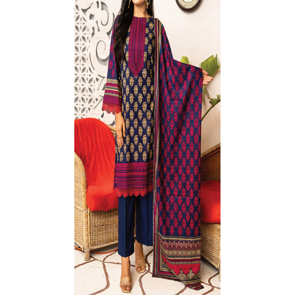 VS Daman Cambric Unstitched 3pcs Suit - 603-B, Women, 3Pcs Shalwar Suit, VS Textile, Chase Value