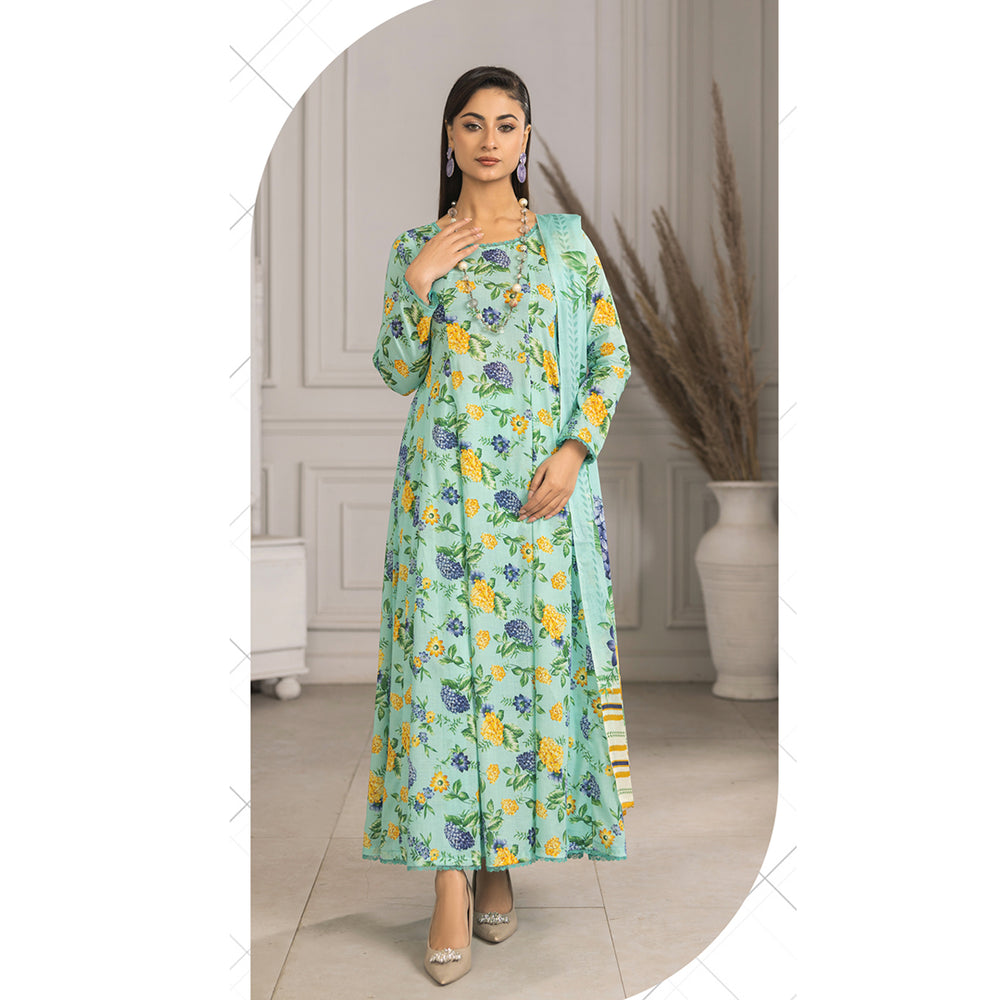 Zohra Classic By Motifz Lawn Digital Printed Unstitched Suit 3-Pcs - 7, Women, 3Pcs Shalwar Suit, Motifz, Chase Value