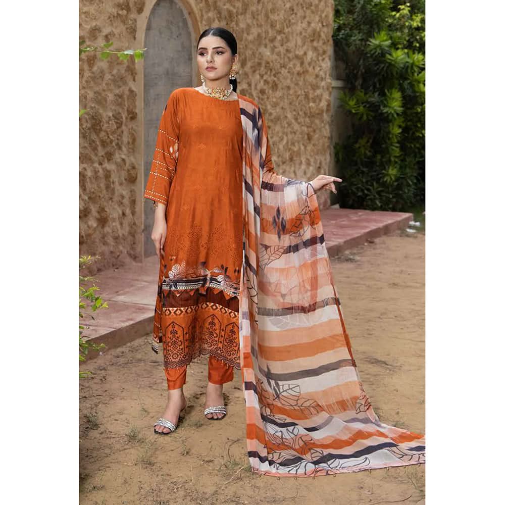 Schick Tulsi Chikankari Embroidered Un-stitched 3pcs Suit - 3, Women, 3Pcs Shalwar Suit, MI Creation, Chase Value