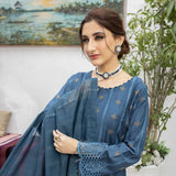 Schick Koel Viscose Schiffli Boring Embroidered Unstitched Suit With Fancy Dupatta - 8, Women, 3Pcs Shalwar Suit, MI Creation, Chase Value