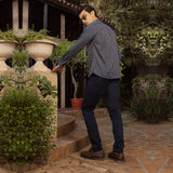 Eminent Men's Casual Stripe Shirt - White & Black, Men's Shirts, Eminent, Chase Value