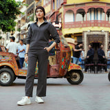 Women’s Grey Knitted Co-Ord Set – Lounge Wear Two-Piece, Women Co-Ord Set, Chase Value, Chase Value