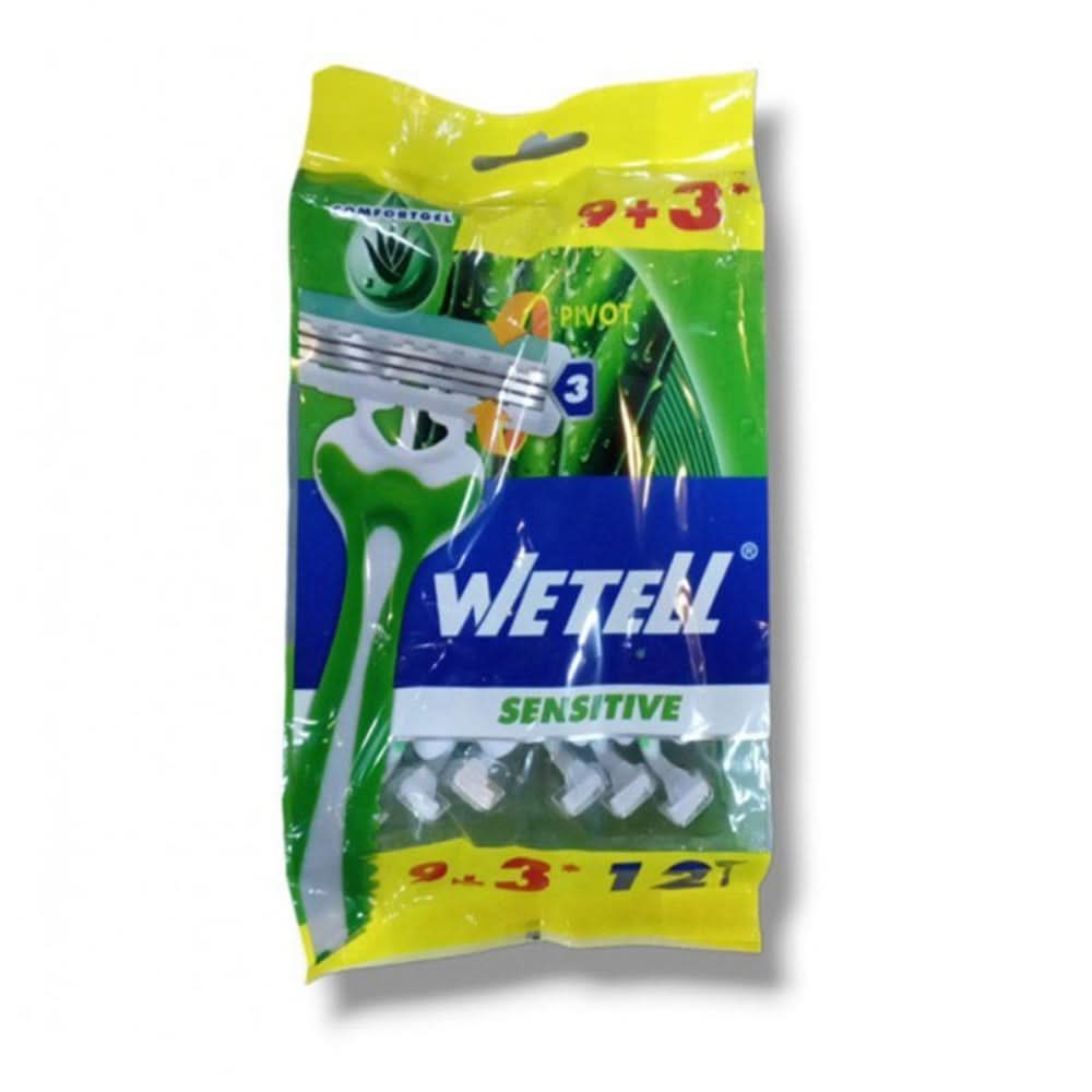 Wetell Men Razor Comfortgel Pack Of 12, Razor & Cartridges, Wetell, Chase Value