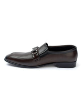 Valuable Perforated Leather - Slip-On Formal Loafers - Brown, Men's Formal Shoes, Chase Value, Chase Value