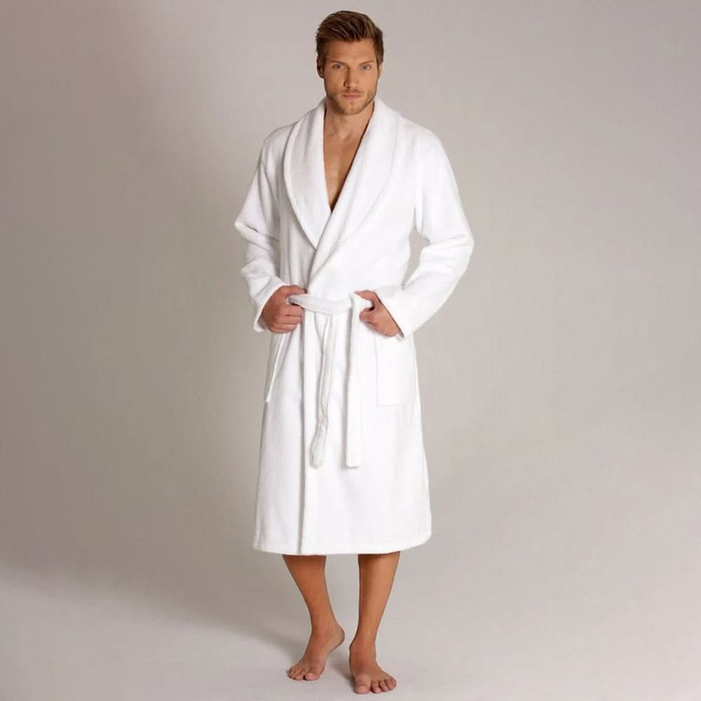 Adult Plain Bathrobe - White, Bath Robes, Chase Value, Chase Value