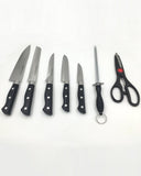 Knife Set 8 Pcs with Chopper, Knives & Cutting Board, Chase Value, Chase Value