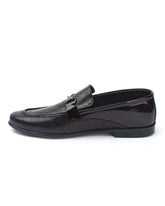 Valuable Maroon Leather Loafers with Buckle Accent, Men's Formal Shoes, Chase Value, Chase Value
