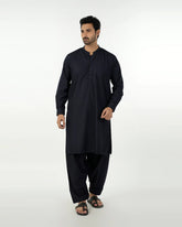 Eminent Men's Kurta Plain Shalwar Suit - Softy Blue