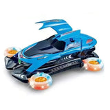 Battery Operated Flying Car With Light & Music - Red, Non-Remote Control, Chase Value, Chase Value