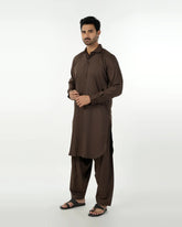 Eminent Men's Kameez Shalwar Suit - Brown