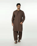 Eminent Men's Stitched Shalwar Suit - Brown, Men's Shalwar Kameez, Eminent, Chase Value