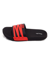 Valuable Open-toe Men's Slider - Black & Red, Men's Slippers, Chase Value, Chase Value