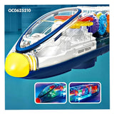 White Whale Transparent Bump and Go Train with 3D Lightning, Moving Gears, and Music, Musical Toys, Chase Value, Chase Value