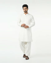 Eminent Men's Trim Fit Plain Shalwar Suit - Off White, Men's Shalwar Kameez, Eminent, Chase Value