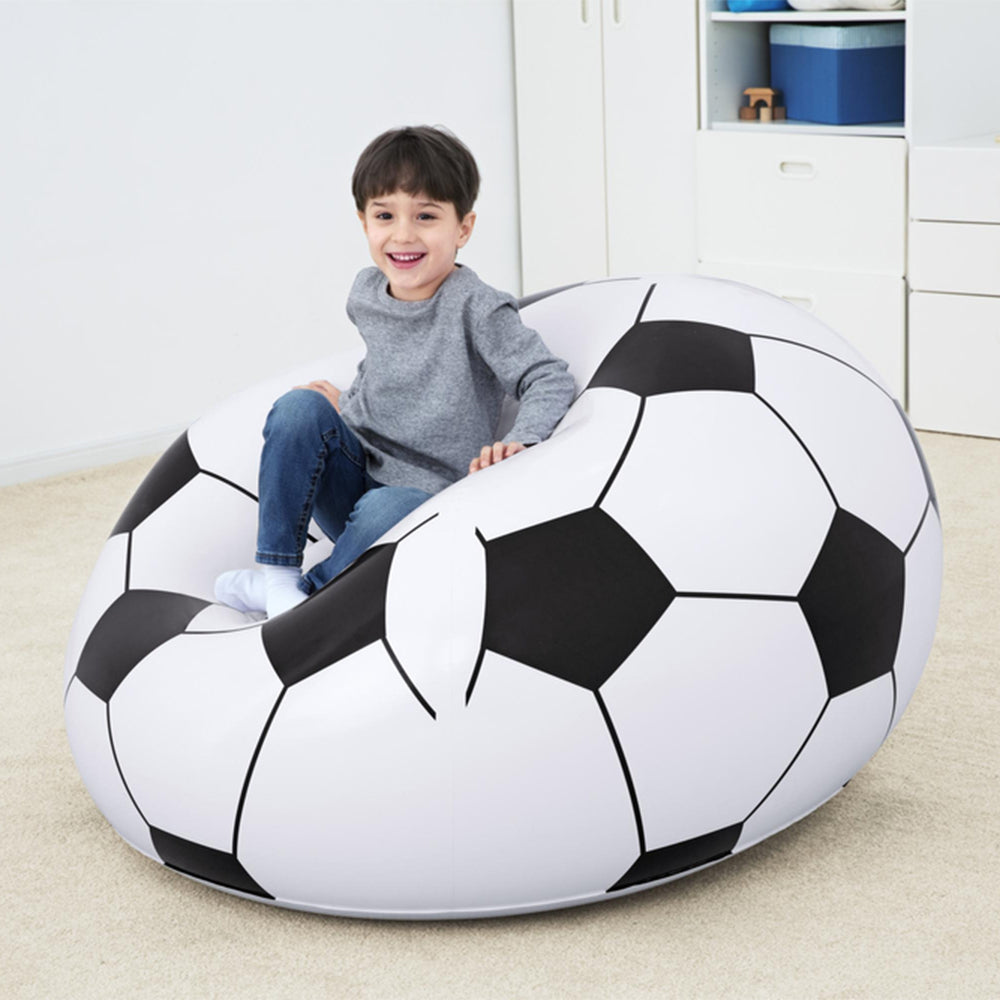 Bestway Soccer Ball Chair - Black & White, Educational Toys, Bestway, Chase Value