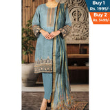 Valuable Cotton Digital Unstitched 3Pcs Suit - 1, Women, 3Pcs Shalwar Suit, Chase Value, Chase Value