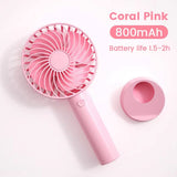 Mini Portable Powerful Hand Fan - Pink, Rechargeable Fan, Chase Value, Chase Value
