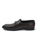 Valuable Perforated Leather - Elegant Slip-On Dress Shoes - Brown, Men's Formal Shoes, Chase Value, Chase Value