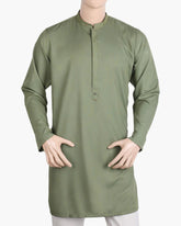 Eminent Men's Trim Fit Kurta - Green