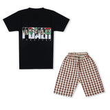Valuable Boys Half Sleeves Short Suit - Black, Boys Sets & Suits, Chase Value, Chase Value