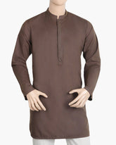 Eminent Men's Trim Fit Kurta - Dark Brown