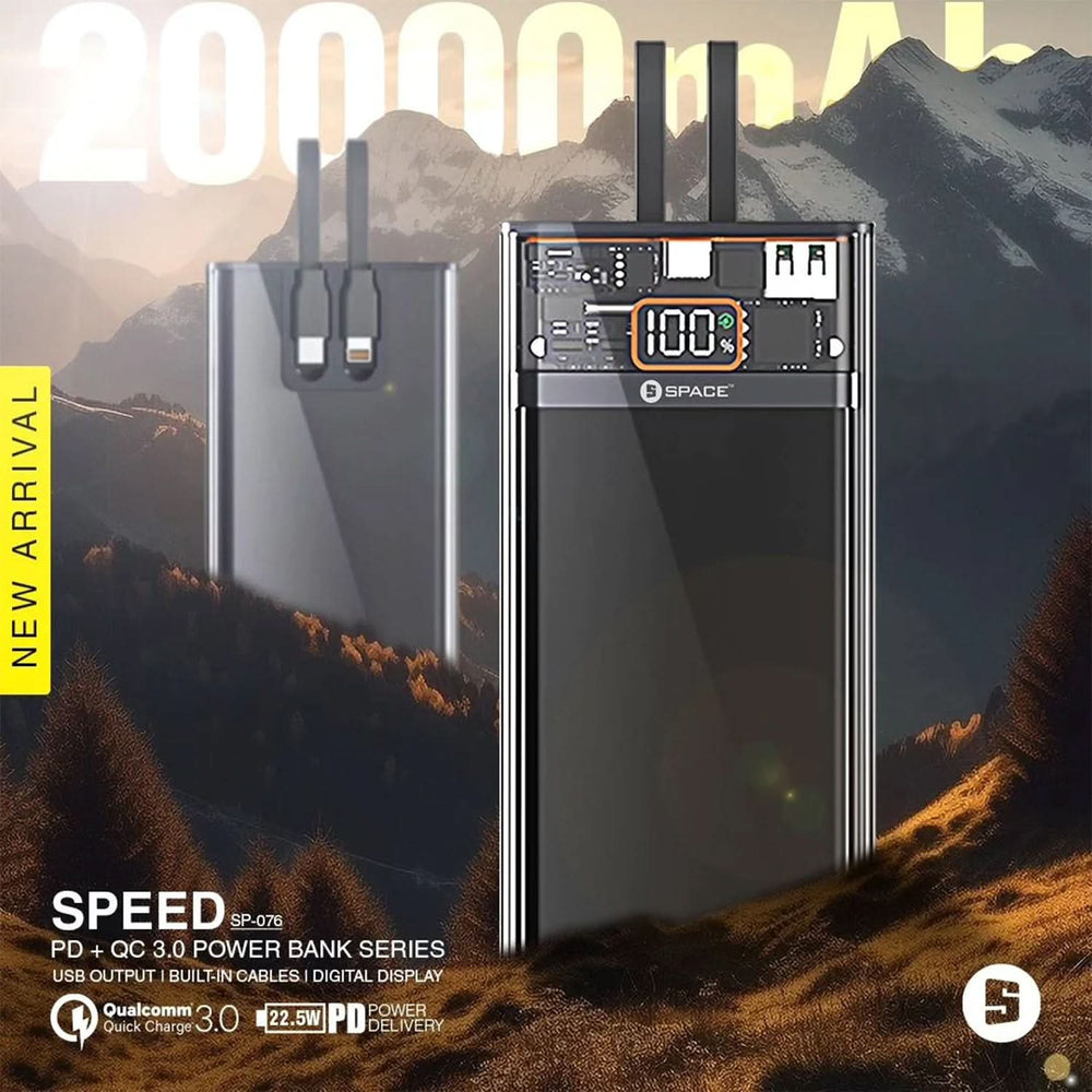 Space SP076 20000mAh Power Bank, Power Bank, Space, Chase Value