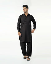 Valuable Men's Plain Kameez Shalwar Suit - Black, Men's Shalwar Kameez, Chase Value, Chase Value